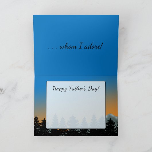 Voor echtgenoot | Stepfather | Vaderdag pijnbomen Kaart (Binnen)