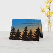 Voor echtgenoot | Stepfather | Vaderdag pijnbomen Kaart (Gele Bloem)