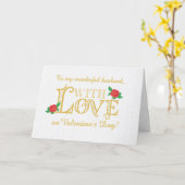 Voor echtgenoot-Valentijnsdag met rode rozenKaart Kaart (Gele Bloem)