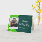 Voor Echts Happy Vaderdag Foto Glitter Kaart (Gele Bloem)