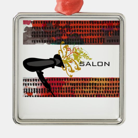 Voor een Abstracte bladerdroger met haarstijllijst Metalen Ornament (Voorkant)