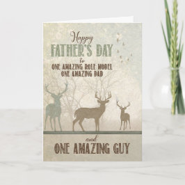 voor een AMAZING Dad Forest Deer Vaderdag Feestdagen Kaart