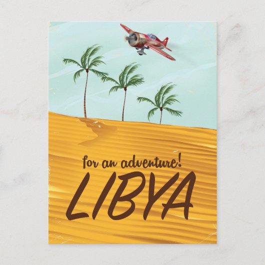 Voor een avontuur! Libië reisposter Briefkaart (Voorkant)
