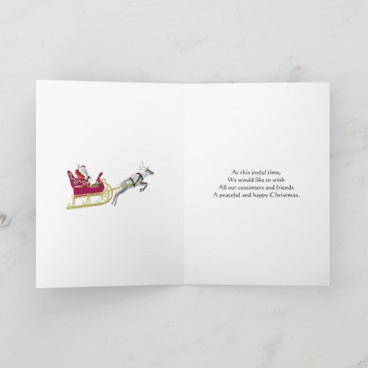 Voor een bedrijf, Vrolijk Kerstfeest Feestdagen Kaart (Binnen)