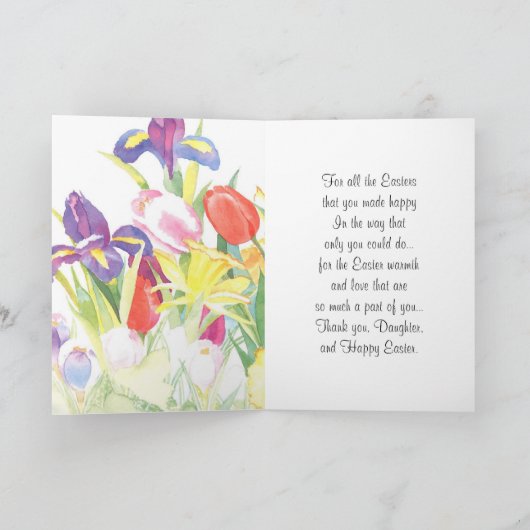 Voor een Beste Dochter met Liefde in Pasen Feestdagen Kaart (Binnen)