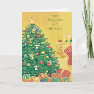 Voor een Beste kleinzoon en zijn familie Feestdagen Kaart