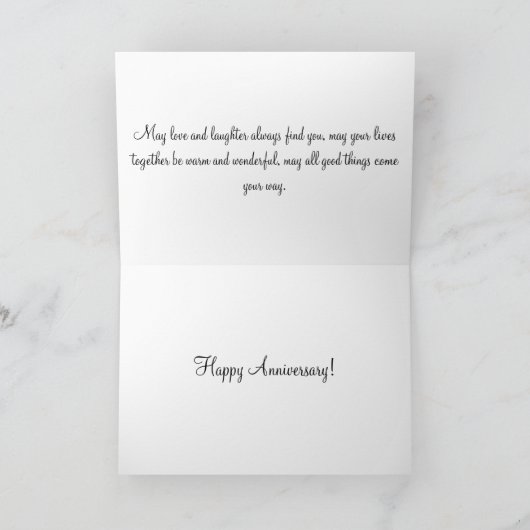 Voor een Beste kleinzoon en zijn vrouw Jubileum Ka Kaart (Binnen)