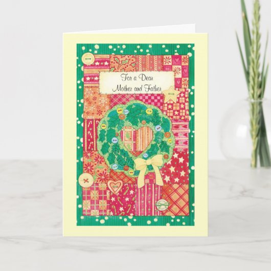 Voor een Beste Moeder en een Vader Feestdagen Kaart (Voorkant)