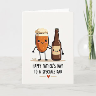 Voor een bijzondere papa bierkaart kaart