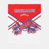 Voor een Cheerleader 📣 - blauw, wit en rood 2 Fleece Deken (Voorkant)