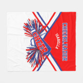 Voor een Cheerleader 📣 - blauw, wit en rood 2 Fleece Deken (Voorkant (Horizontaal))