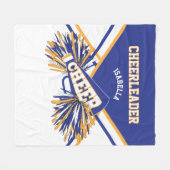 Voor een Cheerleader 📣 - Blue, Gold & White 2 Fleece Deken (Voorkant (Horizontaal))