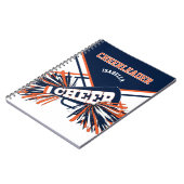 Voor een Cheerleader - Navy Blue, White en Oranje Notitieboek (Linkerzijde)