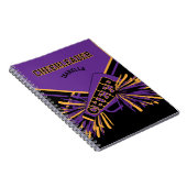 Voor een Cheerleader - Paars, goud en zwart Notitieboek (Rechterzijde)