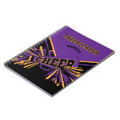 Voor een Cheerleader - Paars, goud en zwart Notitieboek (Linkerzijde)