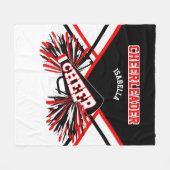 Voor een Cheerleader 📣 - Red, White en Black 2 Fleece Deken (Voorkant (Horizontaal))