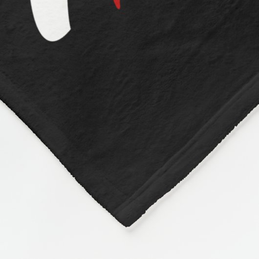 Voor een Cheerleader 📣 - Rood, zwart en wit Fleece Deken (Hoek)