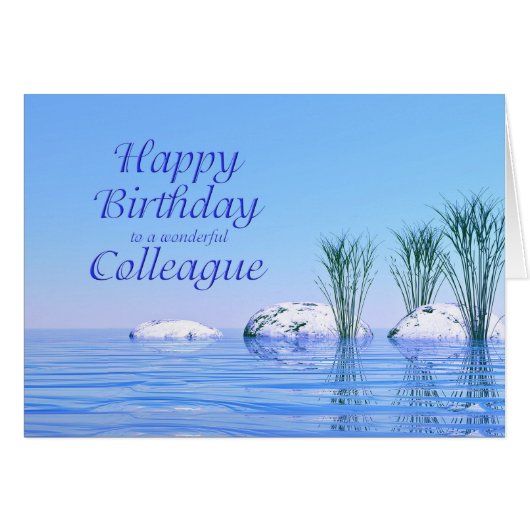 Voor een collega, een spa als Blue Birthday (Voorkant Horizontaal)