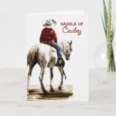 voor een Cowboy op zijn Westerne dag van de dag Kaart (Voorkant)