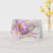 Voor een dochter, een verjaardagskaart met madelie kaart (Gele Bloem)