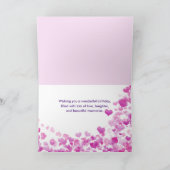 Voor een dochter op zondag met roze harten kaart (Binnen)