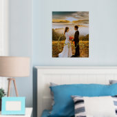 Voor een elegant design bekleding met huwelijksfot folie afdrukken (Insitu (Slaapkamer))