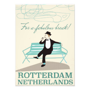 Voor een Fabulous Break! Rotterdam, Nederland Foto Afdruk