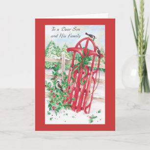 Voor een Geachte Zoon en Zijn Familie Feestdagen Kaart