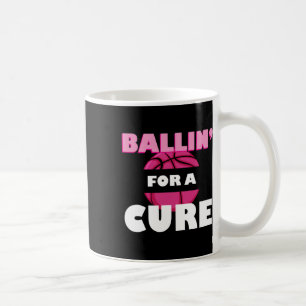 Voor Een Genezing Basketbal Borstkanker Bewustzijn Koffiemok