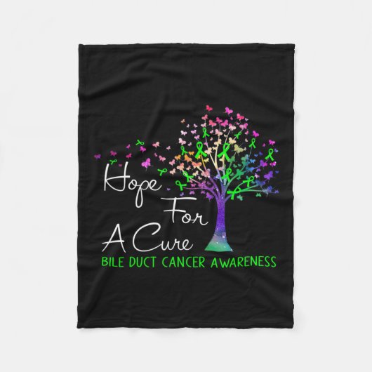 Voor een genezing Galweg Kanker Awareness Tree Lin Fleece Deken (Voorkant)