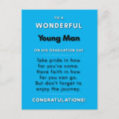 Voor een geweldige jonge man op zijn afstuderen 2 briefkaart (Voorkant)