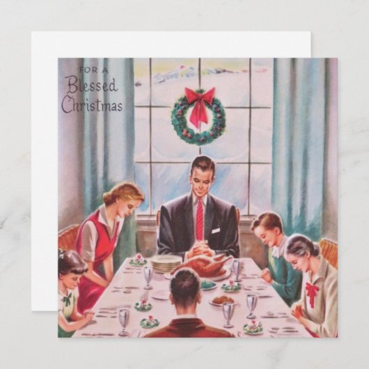 voor een gezegend kerstdiner feestdagenkaart (Voorkant / Achterkant)