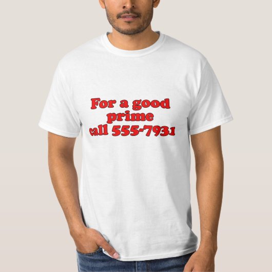 Voor een goed priemgetal... t-shirt (Voorkant)