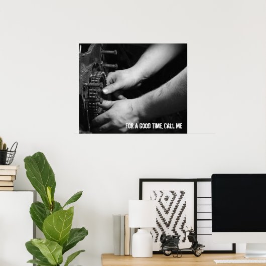 Voor een goed tijd bel me Poster (Thuiskantoor)