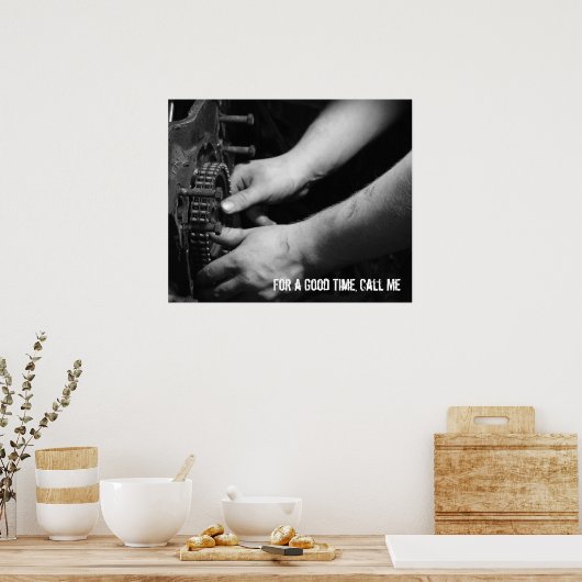 Voor een goed tijd bel me Poster (Keuken)