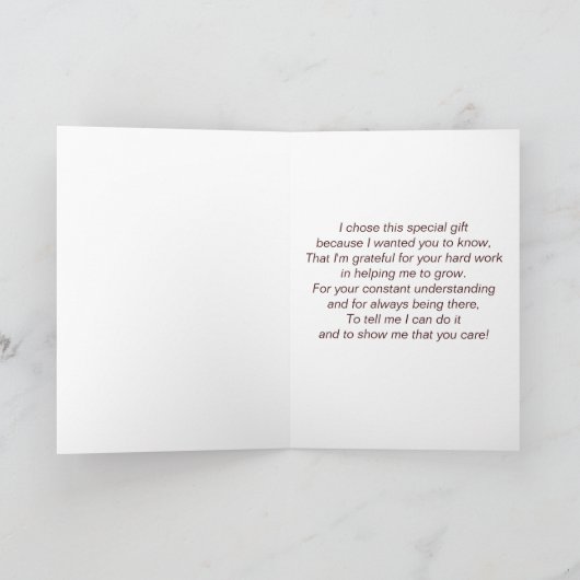 VOOR EEN GOEDE LERAAR BEDANKKAART (Binnen)