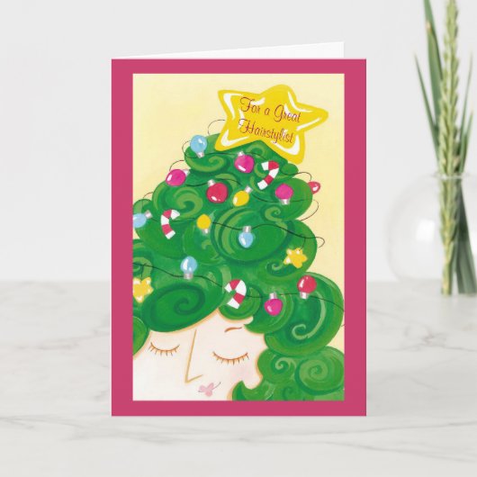 Voor een Grote Herenkapper Feestdagen Kaart (Voorkant)