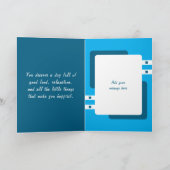 Voor een heel bijzondere papa foto blauwe verjaard kaart (Binnen)