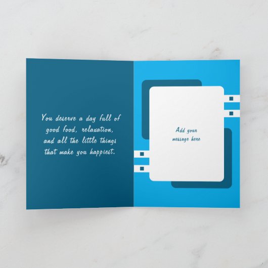 Voor een heel bijzondere papa foto blauwe verjaard kaart (Binnen)