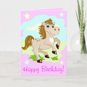 Voor een heel speciaal meisje Gelukkig Paard Sterr Kaart