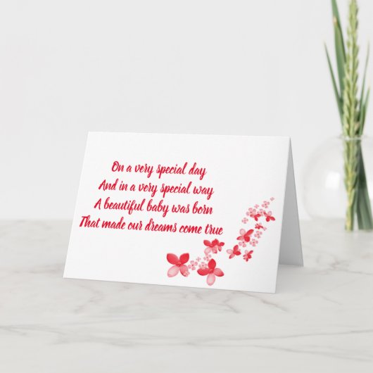 VOOR EEN HEEL SPECIALE DOCHTER OP JE VERJAARDAG KAART (Voorkant)