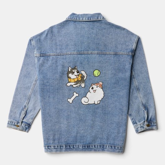 Voor een hondenliefhebber denim jacket (Achterkant)