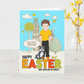 voor een jonge Godson op de paasjongen van de Kauk Kaart (Gele Bloem)