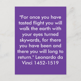 "Voor één keer heb je een proefvlucht geproefd... Briefkaart