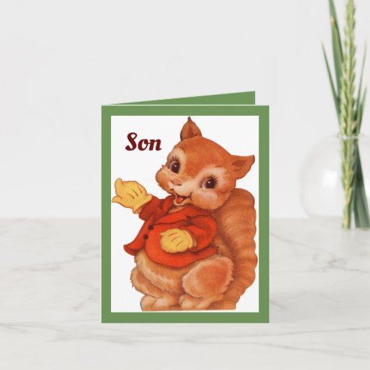 Voor een kerstzoon kaart (Voorkant)