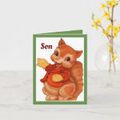 Voor een kerstzoon kaart (Gele Bloem)