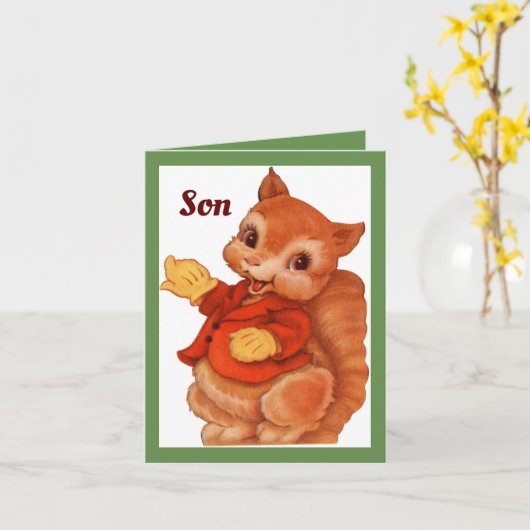 Voor een kerstzoon kaart (Gele Bloem)