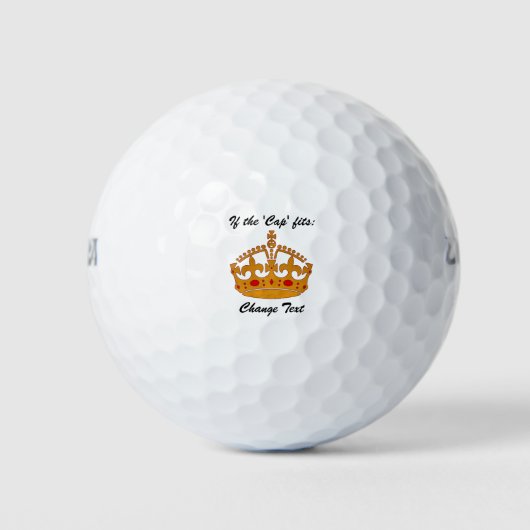 Voor een Koning, Koningin of Prinses - Als het Pet Golfballen (Voorkant)