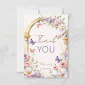 Voor een leven lang vlinders bruidsdouche bedankkaart (Voorkant)