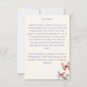 Voor een leven lang vlinders bruidsdouche bedankkaart (Achterkant)